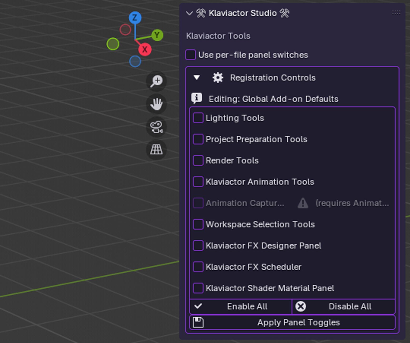 Klaviactor Studio registration tools