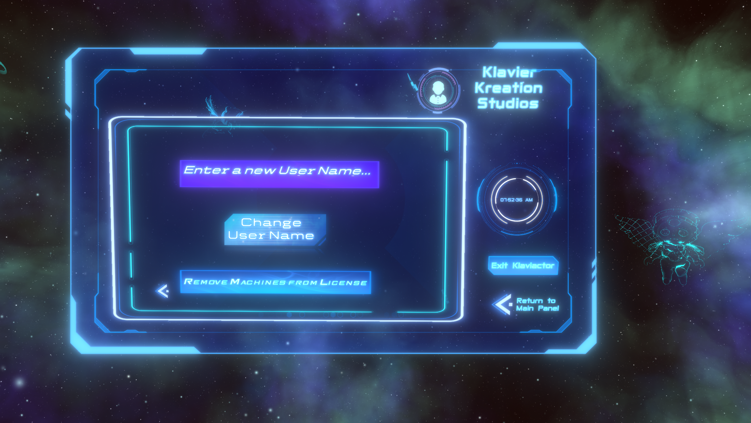Account Settings panel