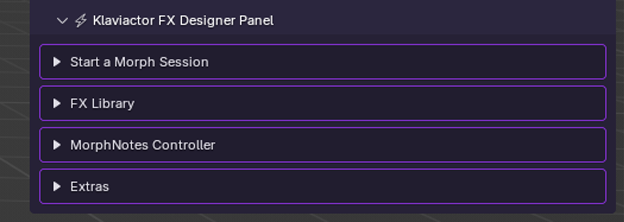 Klaviactor FX Designer Panel
