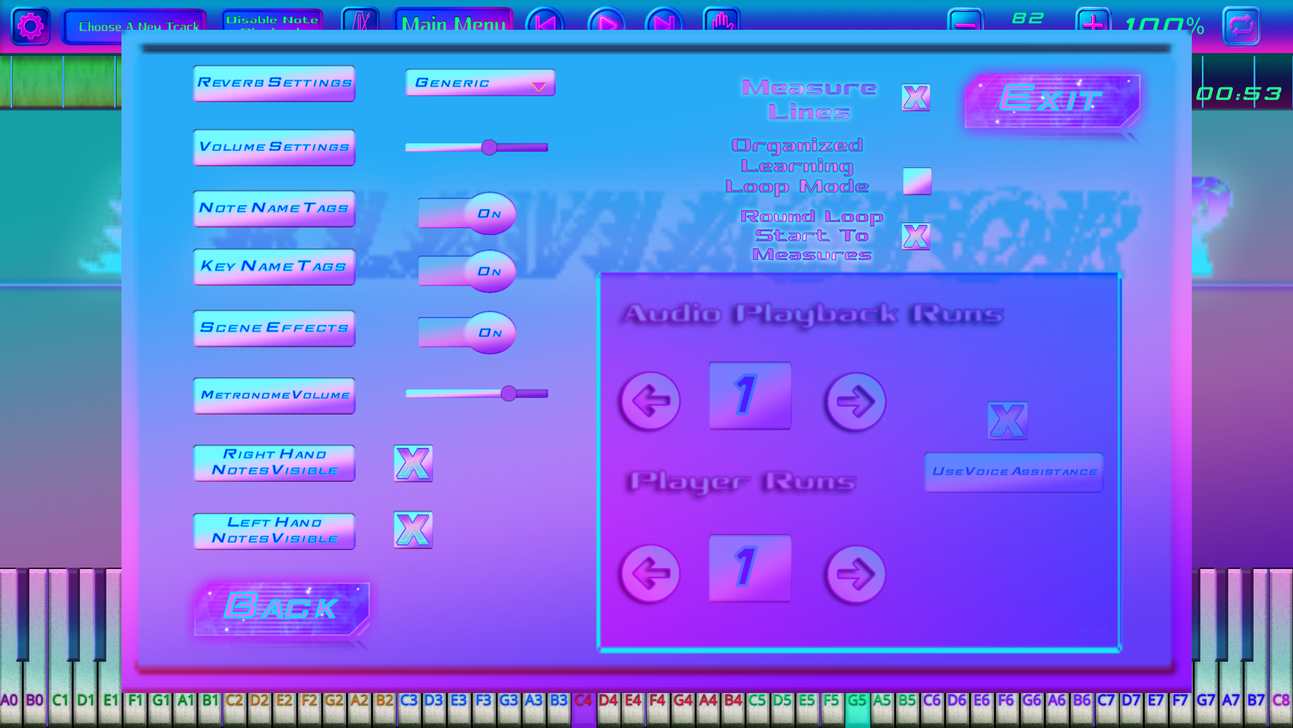 Play scene settings example