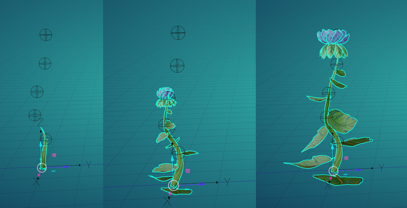 Rigged Procedural Growing Flower